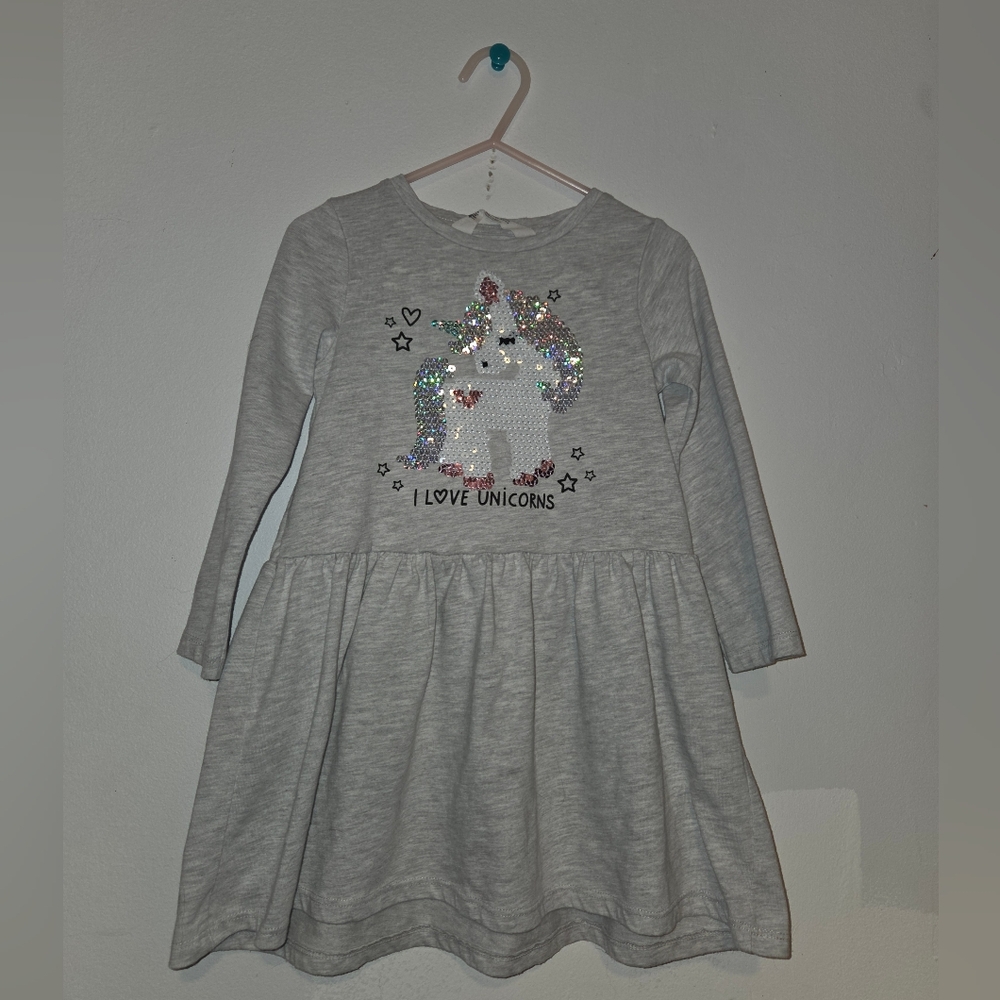 H&M Light Gray Unicorn Dress